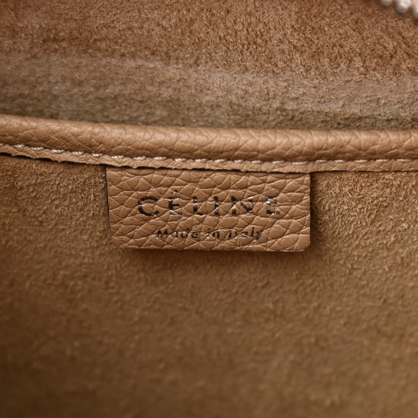 Drummed Calfskin Nano Luggage Dune