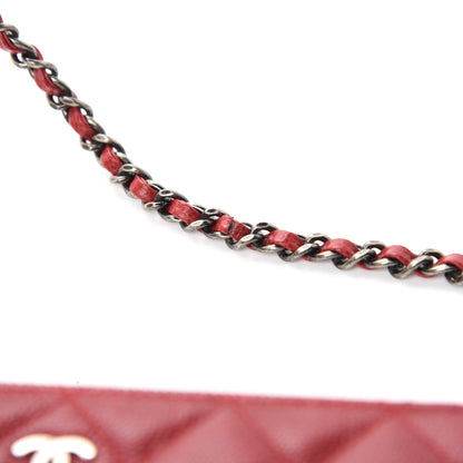 Chanel Caviar Quilted Small Clutch With Chain Red 8 of 12