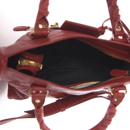 Balenciaga Agneau Giant 12 Gold Hardware Mini City Rouge Lipstick 6 of 11