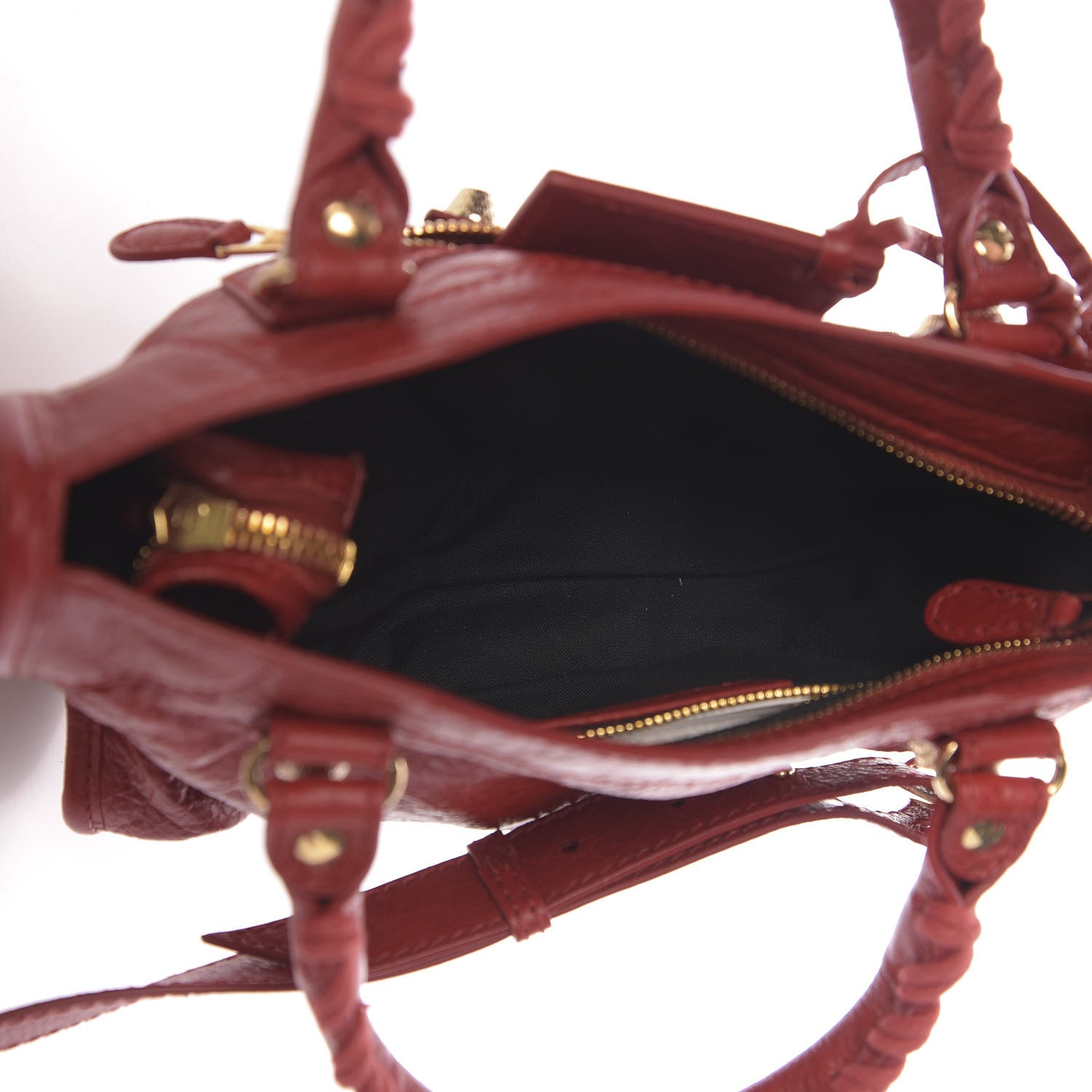 Balenciaga Agneau Giant 12 Gold Hardware Mini City Rouge Lipstick 6 of 11