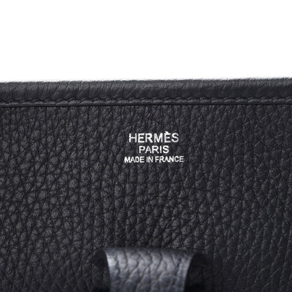Hermes Taurillon Clemence Evelyne III PM Black 6 of 8