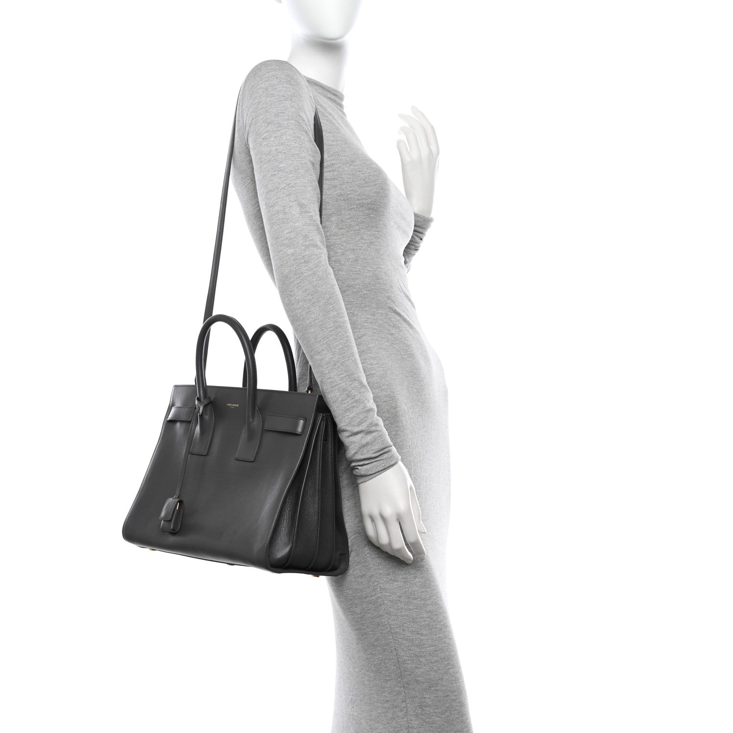 Saint Laurent Calfskin Small Sac De Jour Fog 2 of 12