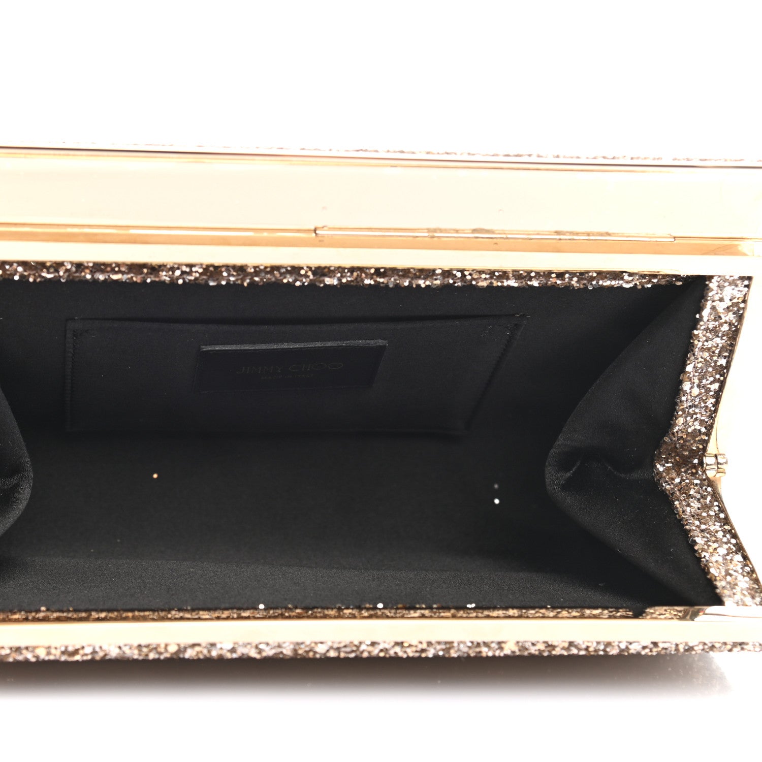 Jimmy Choo Glitter Clutch Gold 5 of 6