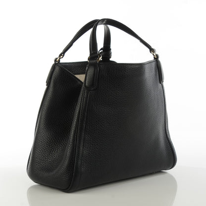 Gucci Pebbled Calfskin Small Soho Shoulder Bag Black 3 of 7