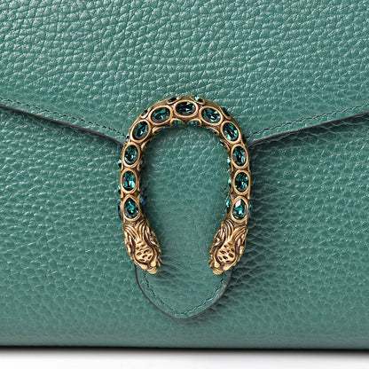 Gucci Calfskin Mini Dionysus Chain Wallet Emerald 8 of 10