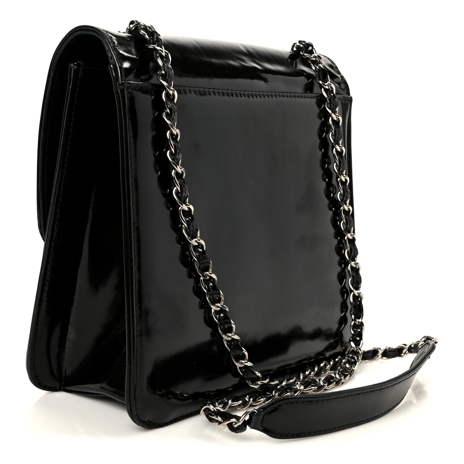 Chanel Glazed Calfskin Single Flap Black 2 of 11