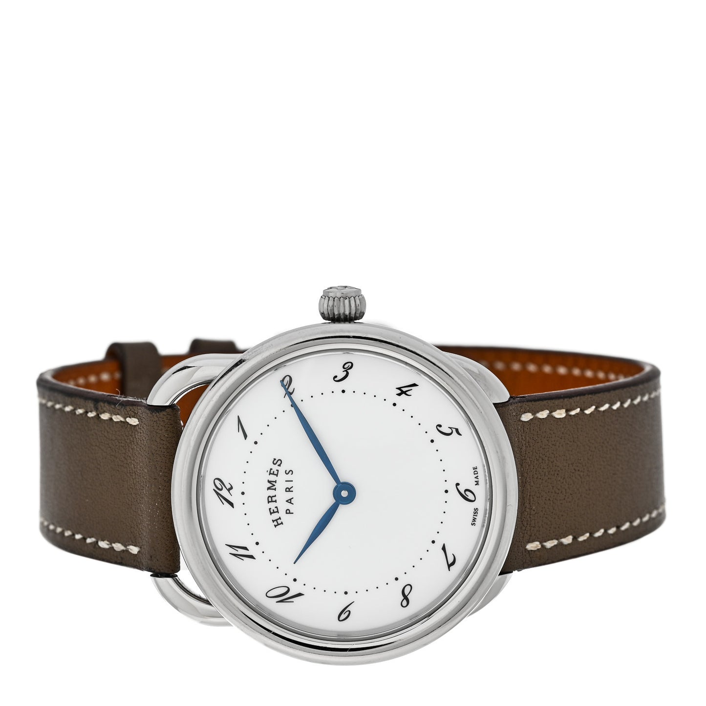 Stainless Steel Swift 36mm Arceau Quartz Watch Etoupe