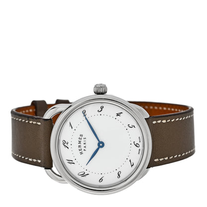 Hermes Stainless Steel Swift 36mm Arceau Quartz Watch Etoupe 2 of 5