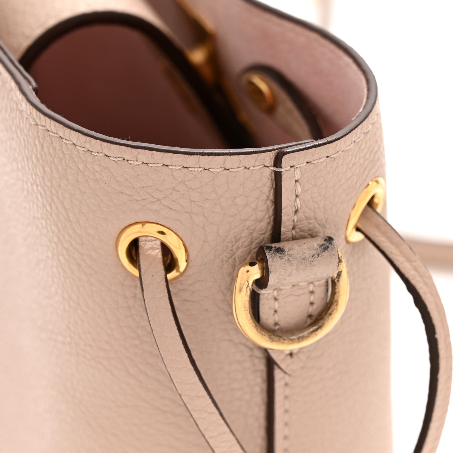 Louis Vuitton Calfskin Nano Lockme Bucket Greige 10 of 11