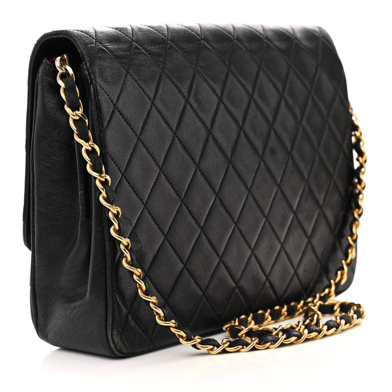Chanel Lambskin Quilted Medium Single Flap Black 3 of 21