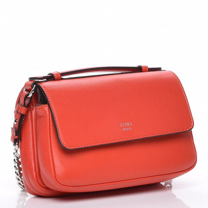 Fendi Shiny Nappa Trapuntata Micro Double Baguette Papavero 3 of 9