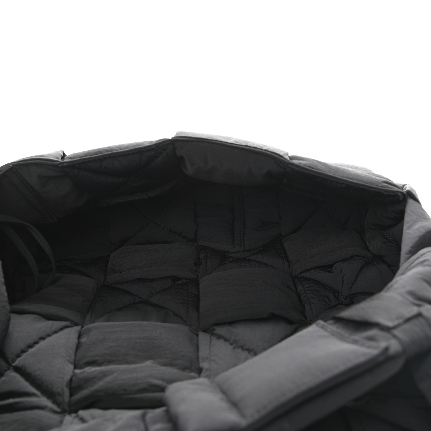 Nylon Intrecciato Padded Tech Cassette Bag Black