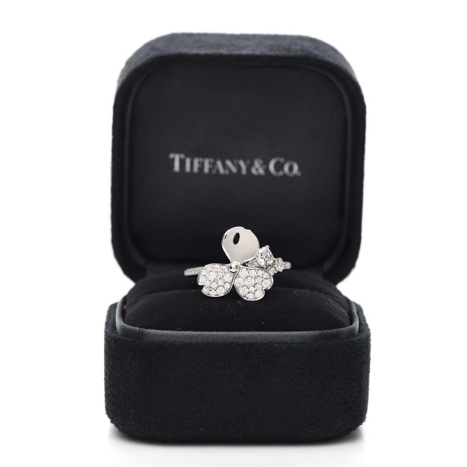 Tiffany Platinum Diamond Paper Flowers Mixed Cluster Ring 54 7 5 of 5