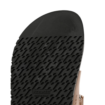 Hermes Calfskin Womens Chypre Sandals 39 Naturel 9 of 10