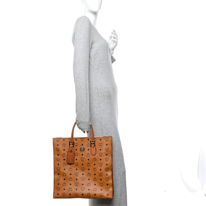 MCM Visetos Large Munchen Tote Cognac 2 of 10