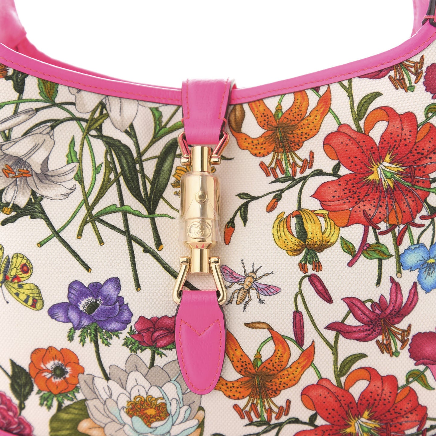 Canvas Flora Medium Jackie Hobo Fuchsia