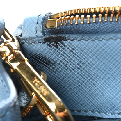 Prada Saffiano Small Galleria Double Zip Tote Aviazione 5 of 6