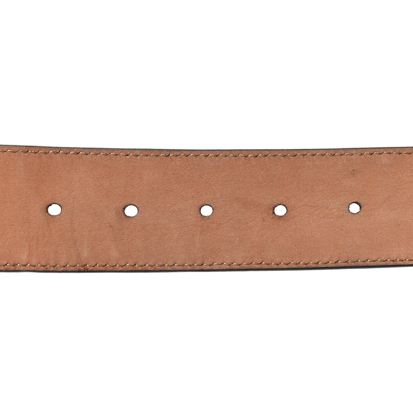 Vitello F is Fendi Bi-Color FF 1974 Embossed Belt 95 38 Maya Black