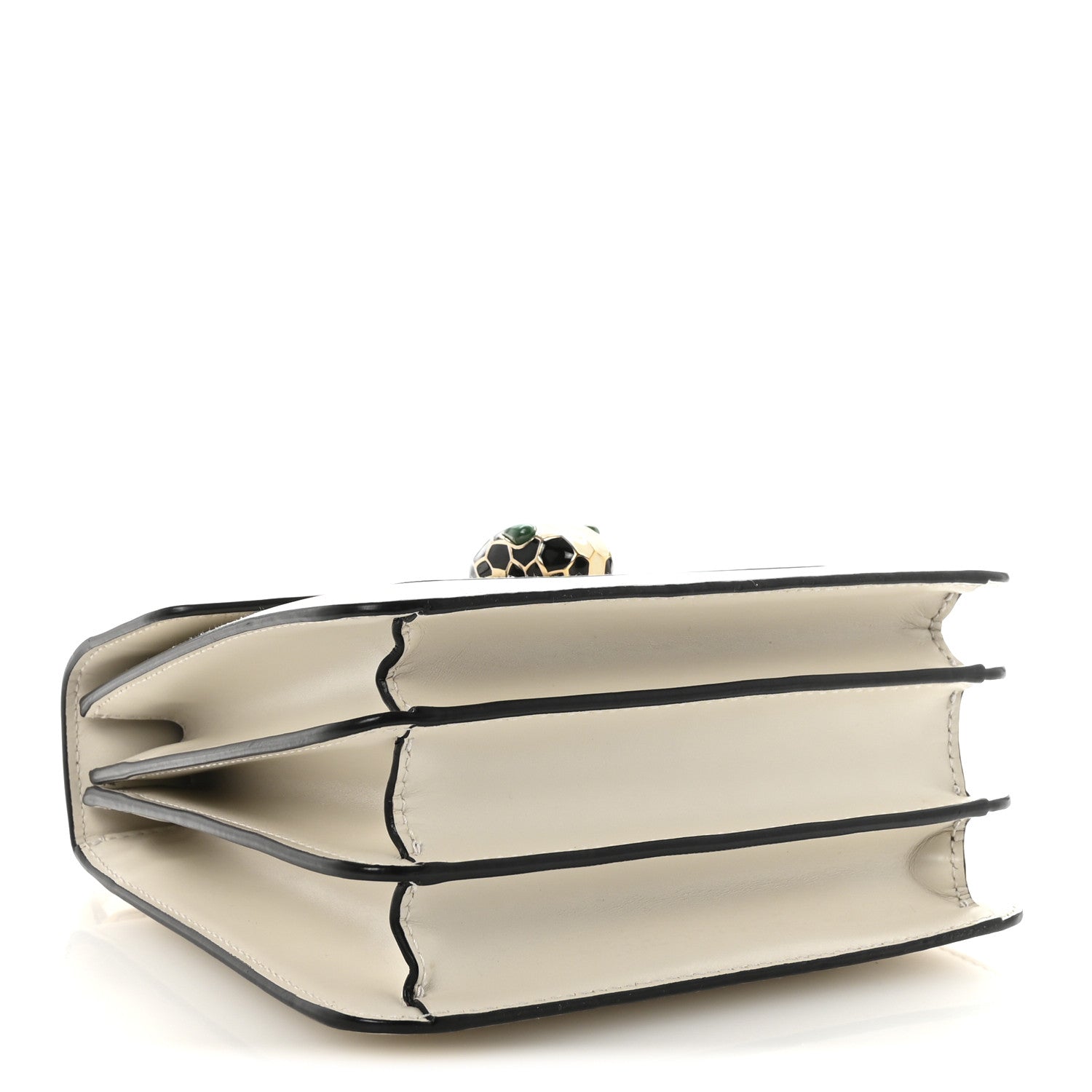 Bulgari Calfskin Serpenti Forever Top Handle White 1869497