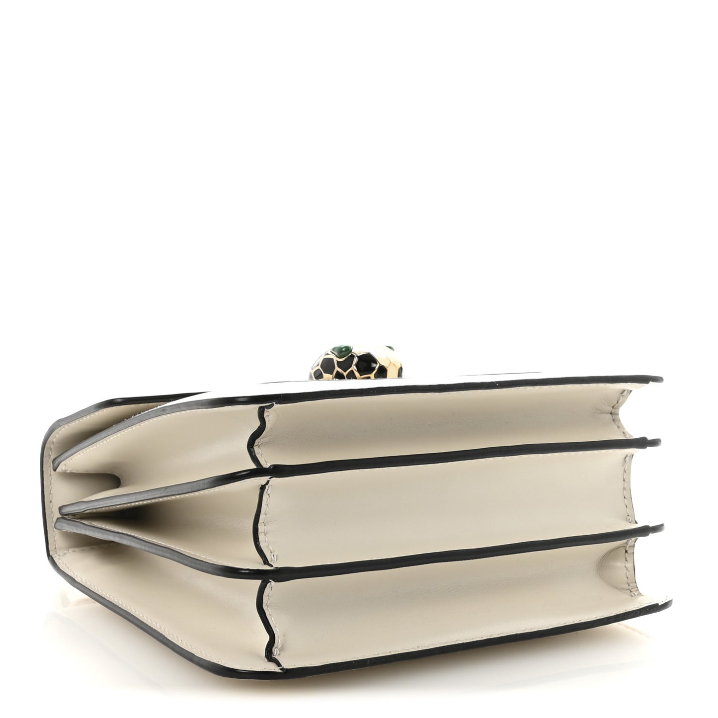 Calfskin Serpenti Forever Top Handle White