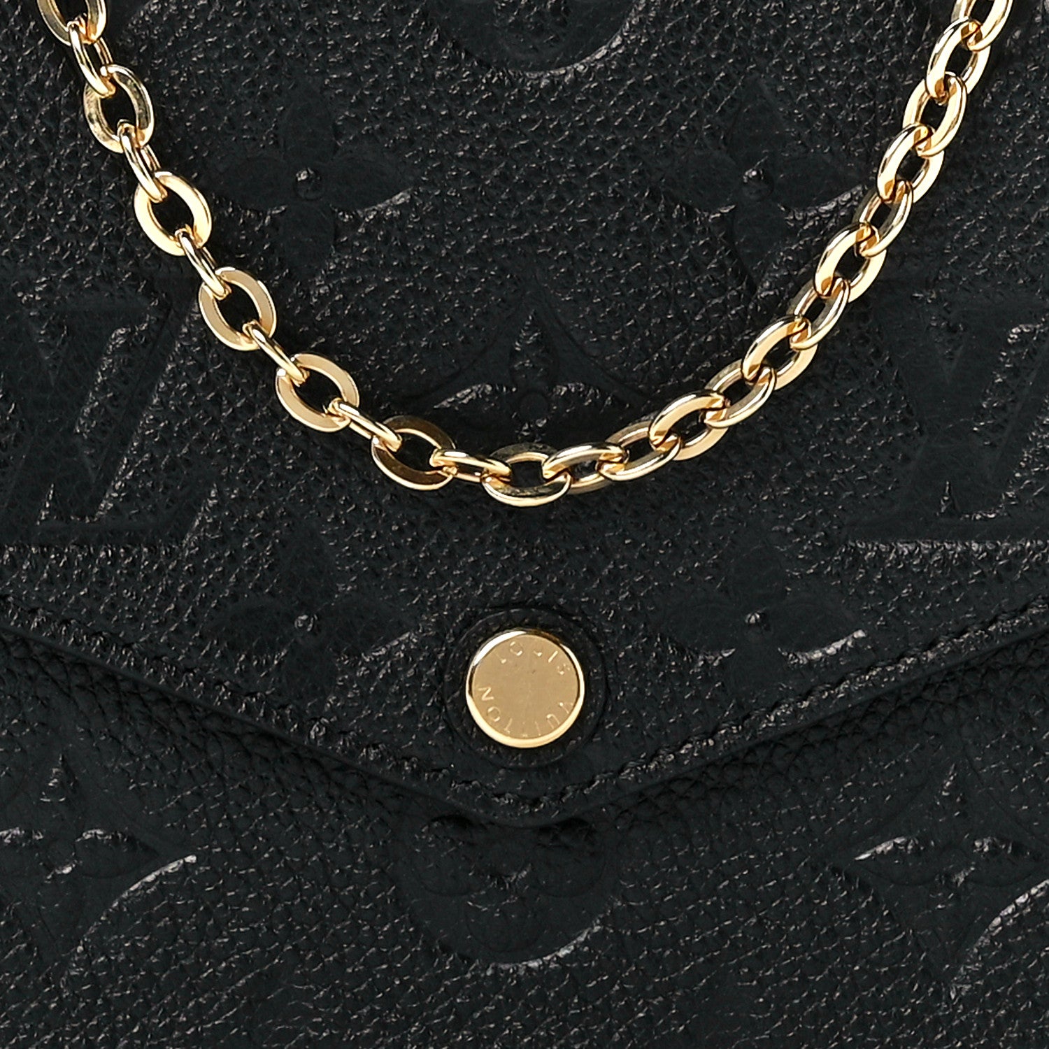 Louis Vuitton Empreinte Pochette Felicie Chain Wallet Black 10 of 13