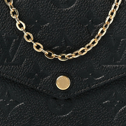 Louis Vuitton Empreinte Pochette Felicie Chain Wallet Black 10 of 13