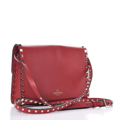 Valentino Garavani Vitello Medium Rockstud Flip Lock Crossbody Bag Rosso Valentino 3 of 7