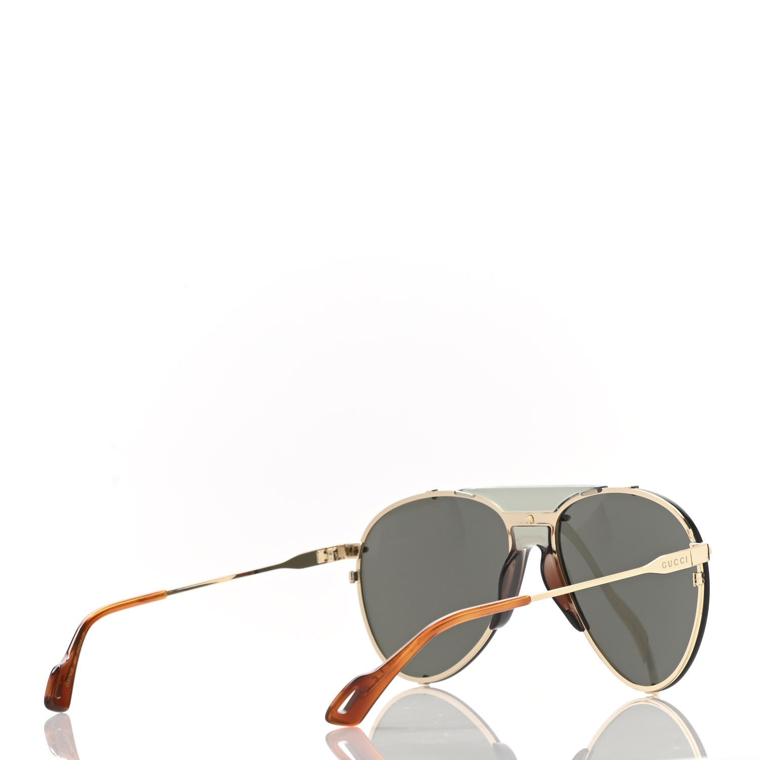 Gucci Metal Aviator Frame Sunglasses GG0740S Black 4 of 8