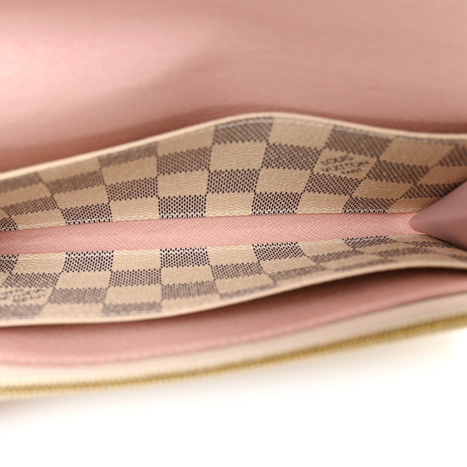 Louis Vuitton Damier Azur Emilie Wallet Rose Ballerine 5 of 11