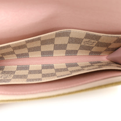 Louis Vuitton Damier Azur Emilie Wallet Rose Ballerine 5 of 11