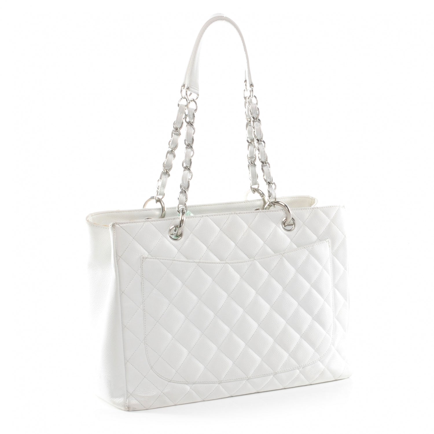 Chanel Caviar Grand Shopping Tote GST White 3 of 8