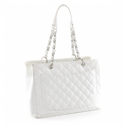 Chanel Caviar Grand Shopping Tote GST White 3 of 8