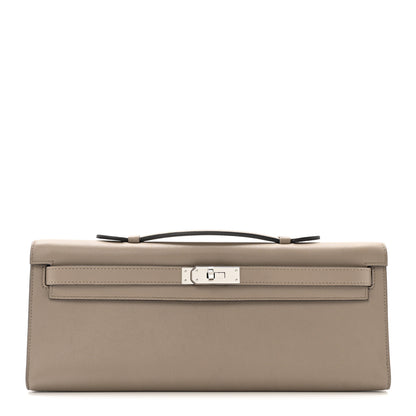 Hermes Swift Kelly Cut Clutch Pochette Gris Asphalt 1 of 10