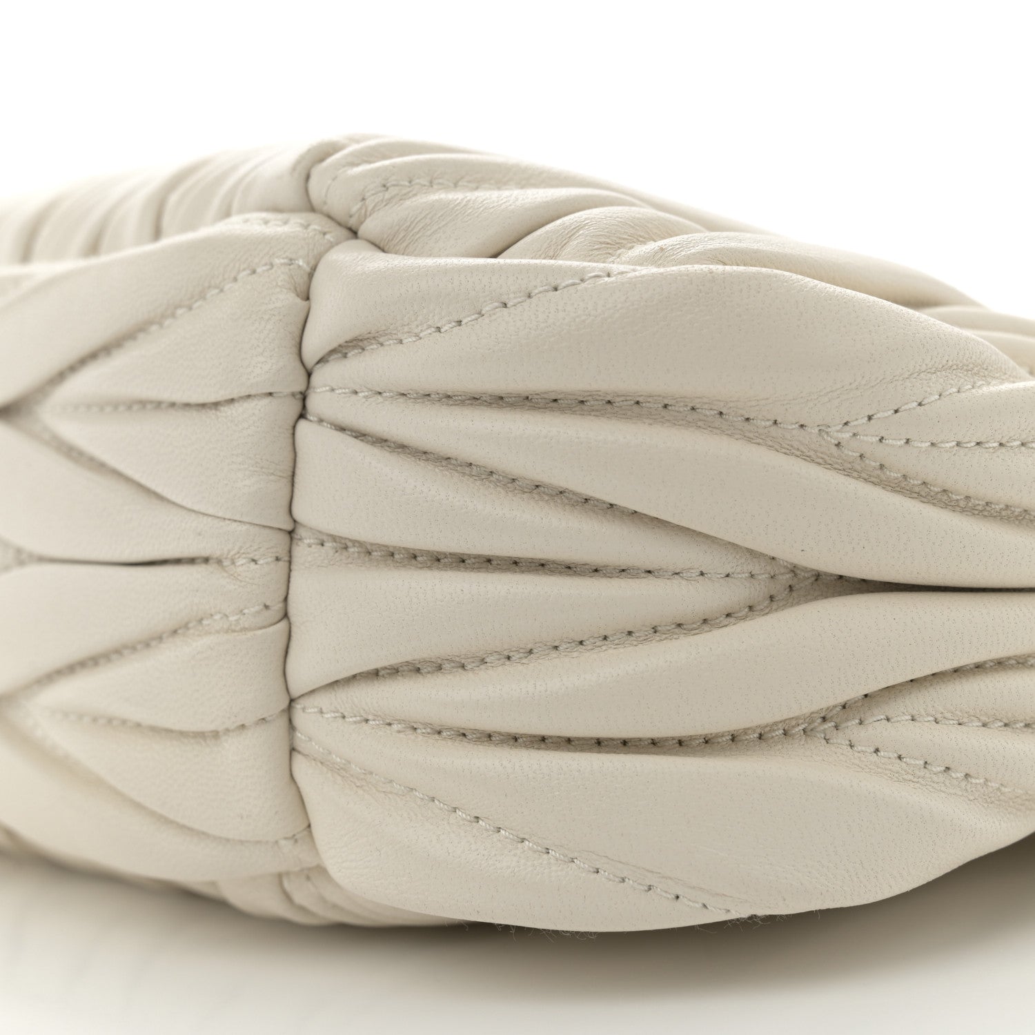 Miu Miu Nappa Matelasse Small Wander Hobo White 9 of 10
