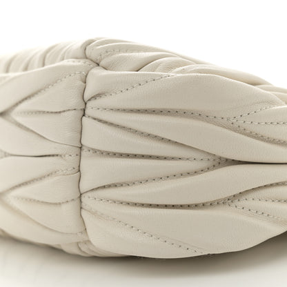 Miu Miu Nappa Matelasse Small Wander Hobo White 9 of 10