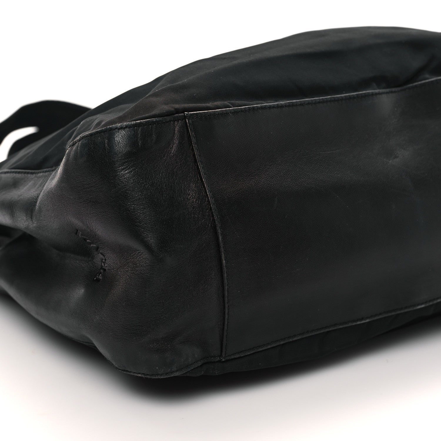 Prada Nylon Calfskin Tote Black 8 of 11