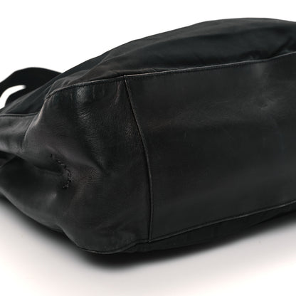 Prada Nylon Calfskin Tote Black 8 of 11