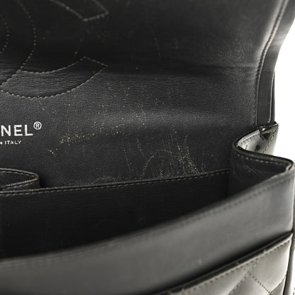 Chanel Striated Patent Quilted Jumbo Double Flap  Dark Grey 10 of 10