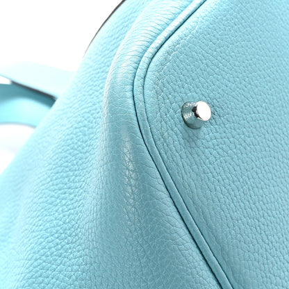 Hermes Taurillon Clemence Picotin 26 GM Bleu Atoll 11 of 12