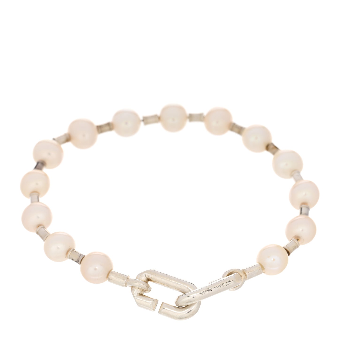 Sterling Silver Pearl 7-8mm HardWear Bracelet