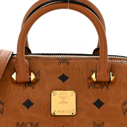 MCM Visetos Mini Boston Bag Cognac 8 of 15