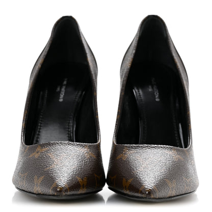 Louis Vuitton Monogram Cherie Pumps 38 Black 3 of 10
