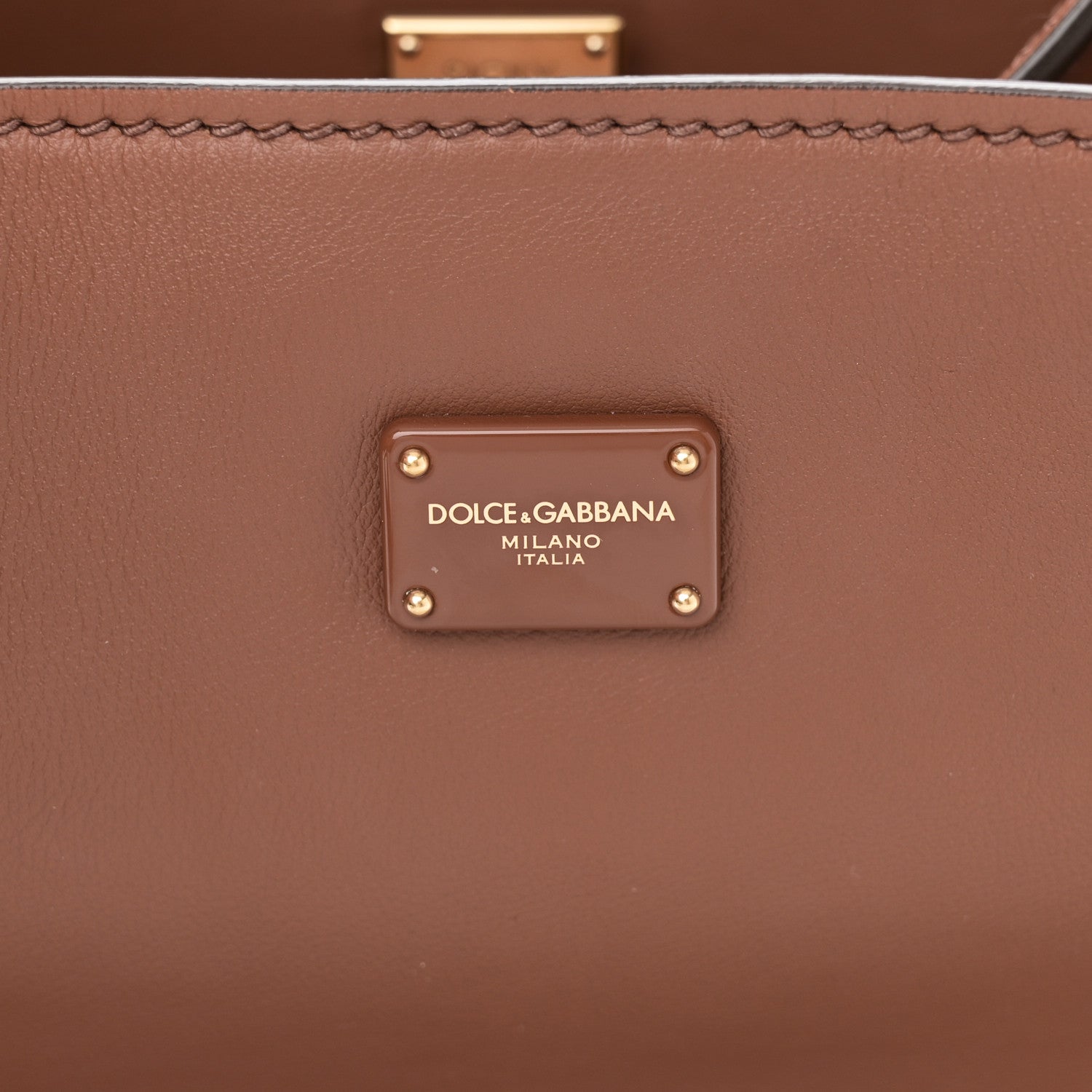 Dolce & Gabbana DOLCE GABBANA Vitello Morbido Large Sicily 62 Bag Brown 6 of 9