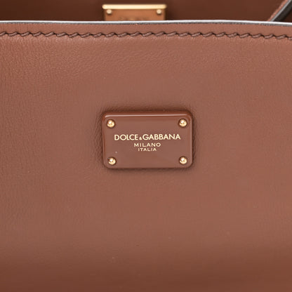 Dolce & Gabbana DOLCE GABBANA Vitello Morbido Large Sicily 62 Bag Brown 6 of 9