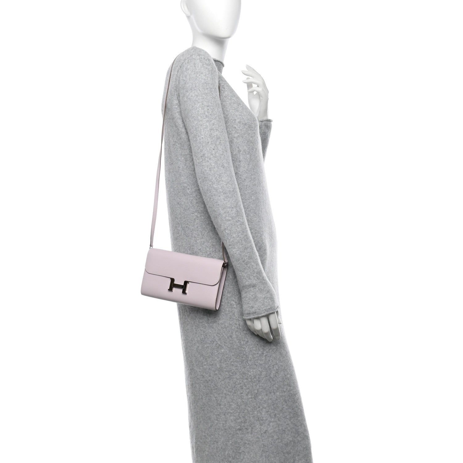 Hermes Evercolor Constance Wallet To Go Mauve Pale 2 of 11