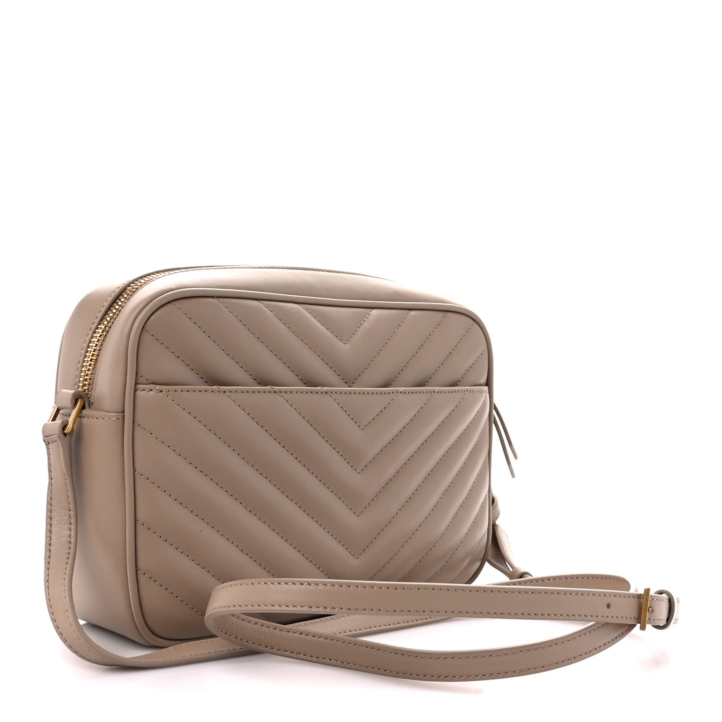 Calfskin Matelasse Monogram Lou Camera Bag Dark Beige