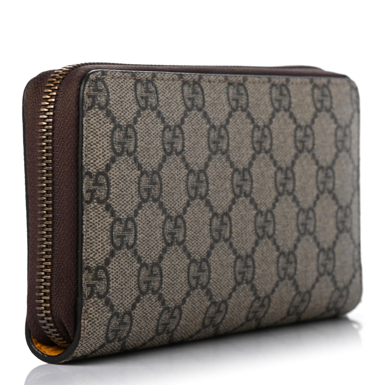 Gucci GG Supreme Monogram Neo Vintage Zip Around Wallet Beige Crop New Acero 3 of 7
