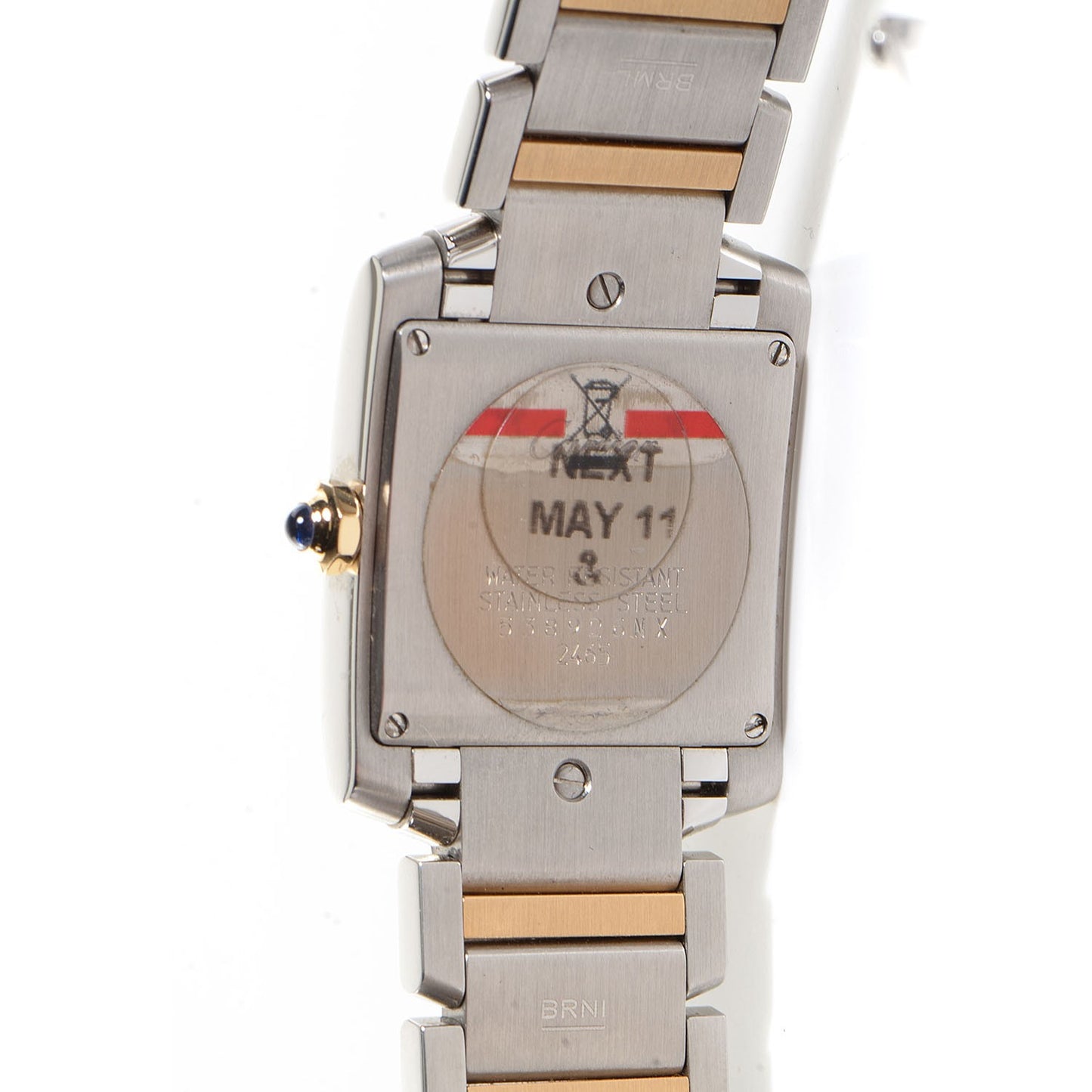 Stainless Steel 18K Yellow Gold 25mm Tank Francaise Quartz Watch