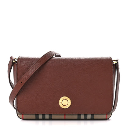 Burberry Grainy Calfskin Vintage Check Hampshire Crossbody Archive Beige Tan 1 of 11