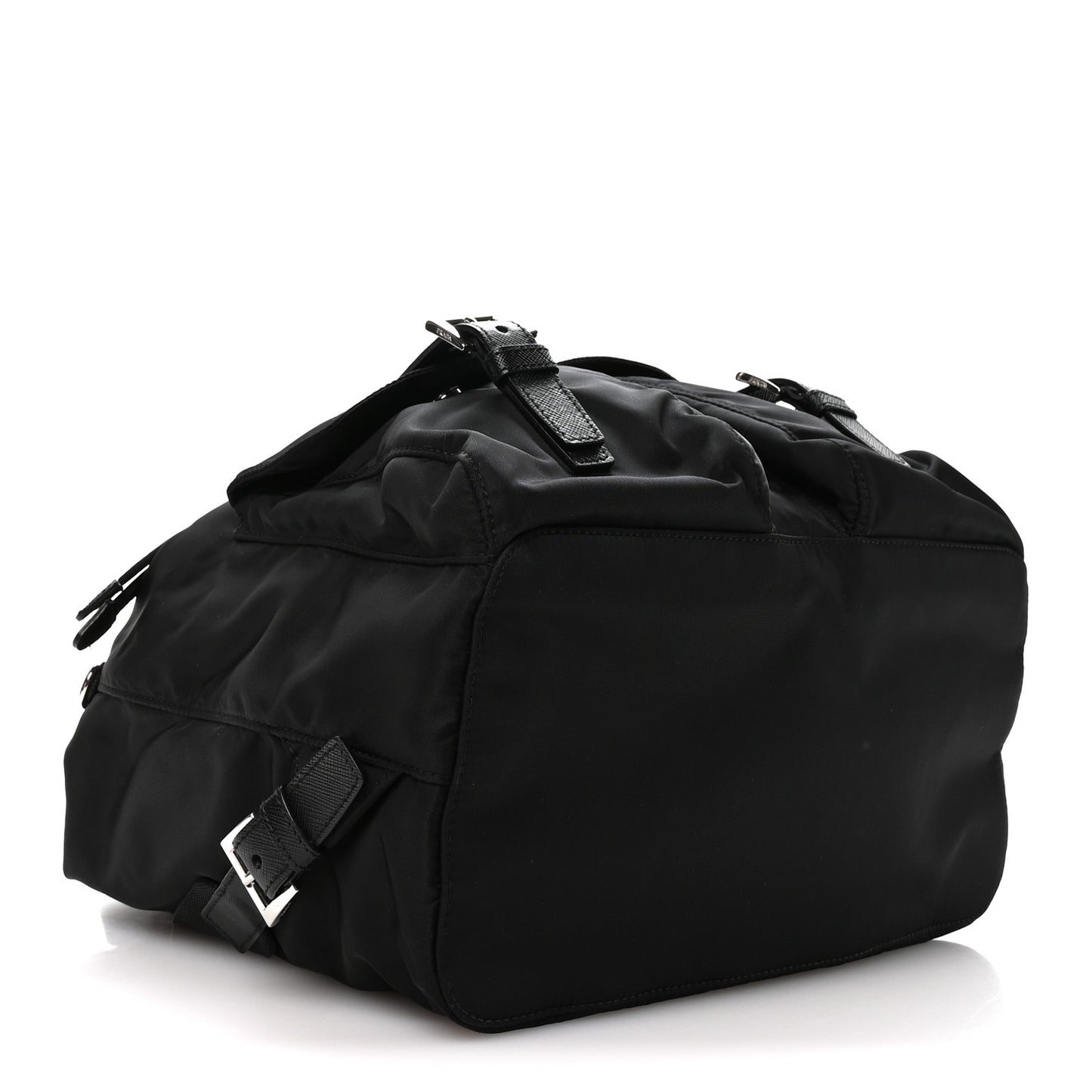 Re-Nylon Saffiano Medium Backpack Black